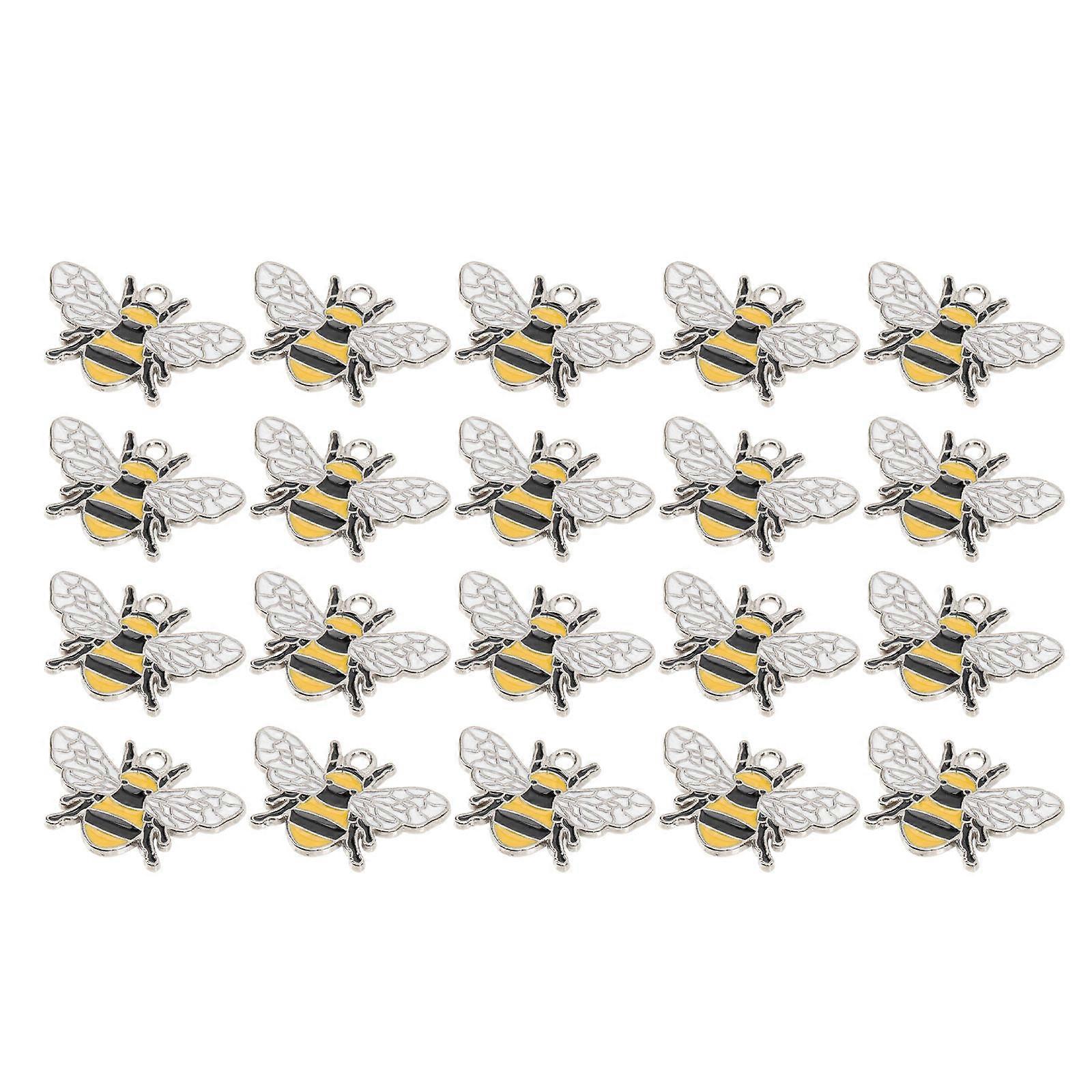20Pcs Bee Shaped DIY Charms Ideal For Headdress Decoration With Compact Size And Practical Function