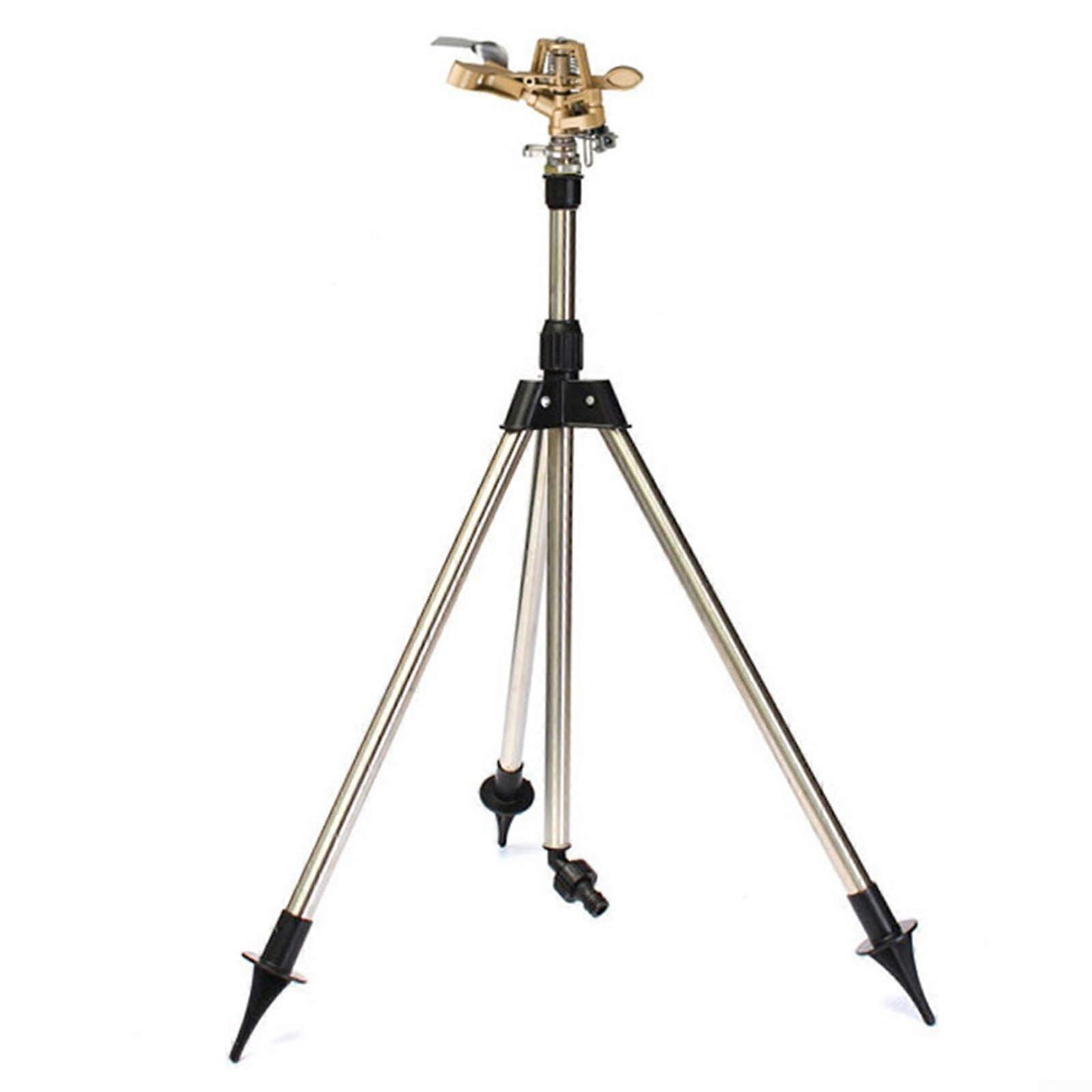 Adjustable Tripod Garden Lawn Sprinkler 4590cm Height Rotating Head Wide Coverage Quick Connect