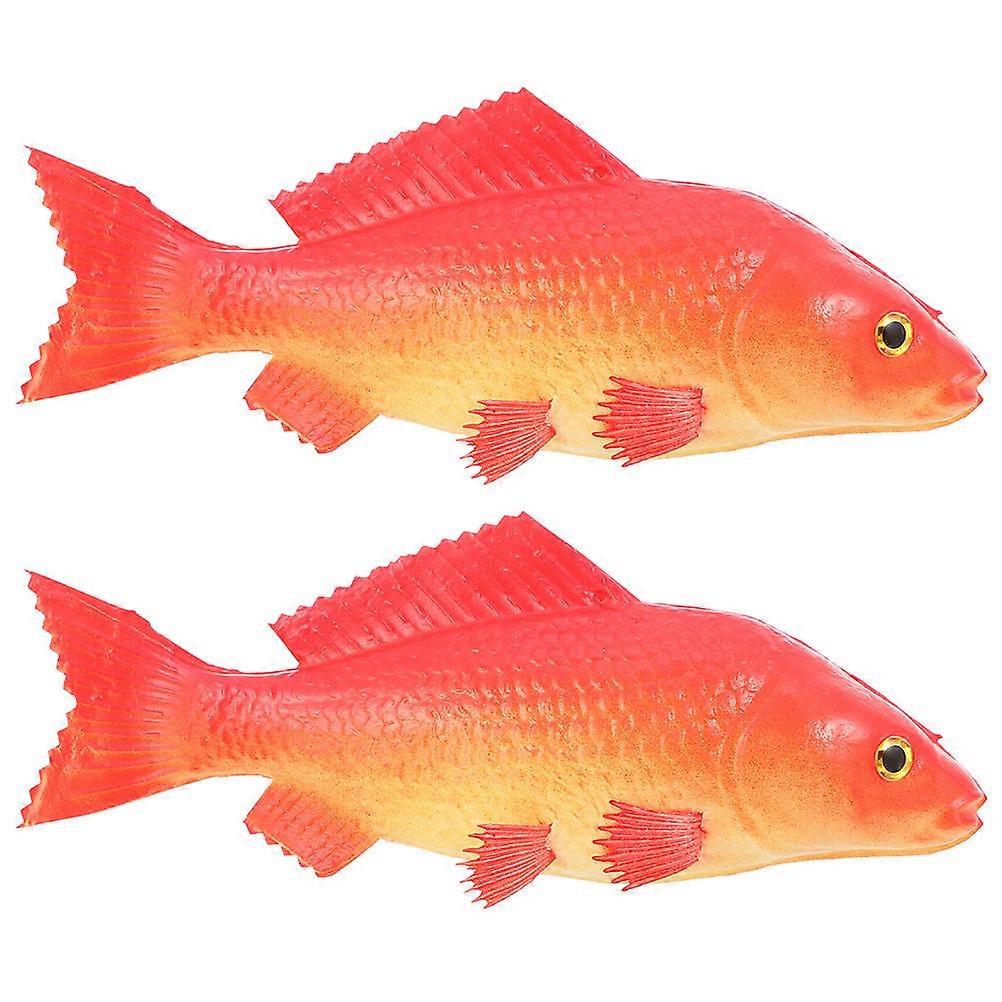 Simulation Fish Model PU Fish Model for Educational Use 2Pcs Realistic Decor