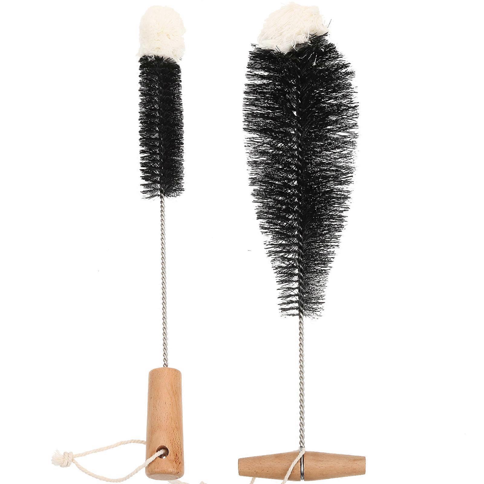 Black Bottle Brush for 2Pcs Glass Cup Cleaning Multi-Functional Set