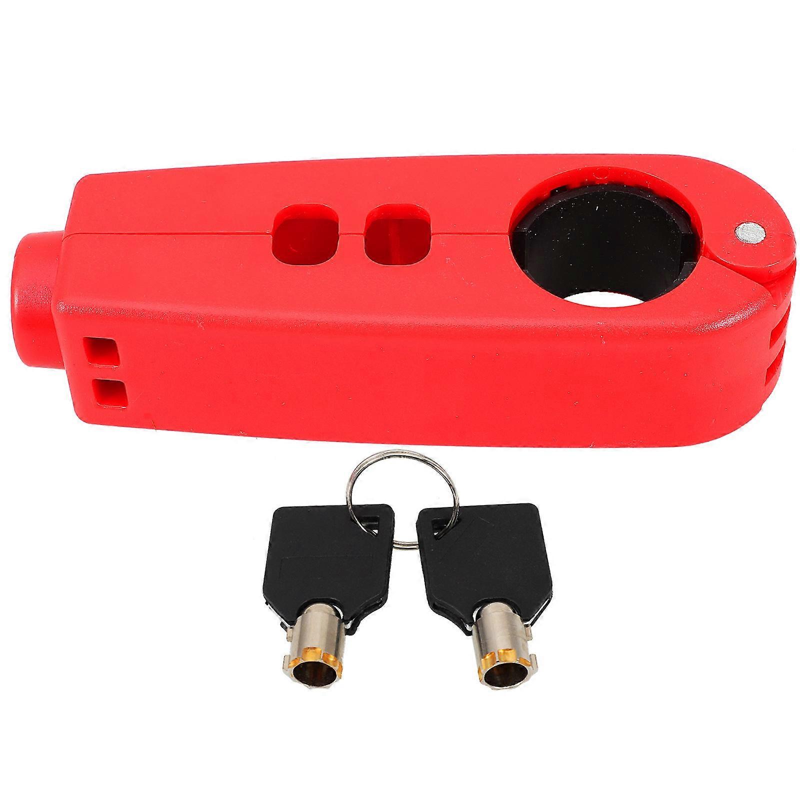 Motorcycle Handlebar Lock for Motorcycle with Security Lock 4Pcs Red ABS