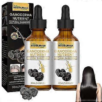 Anti-greying Hair Serum Black Ganoderma Lucidum White To Black Black Hair Solution 30ml 26s