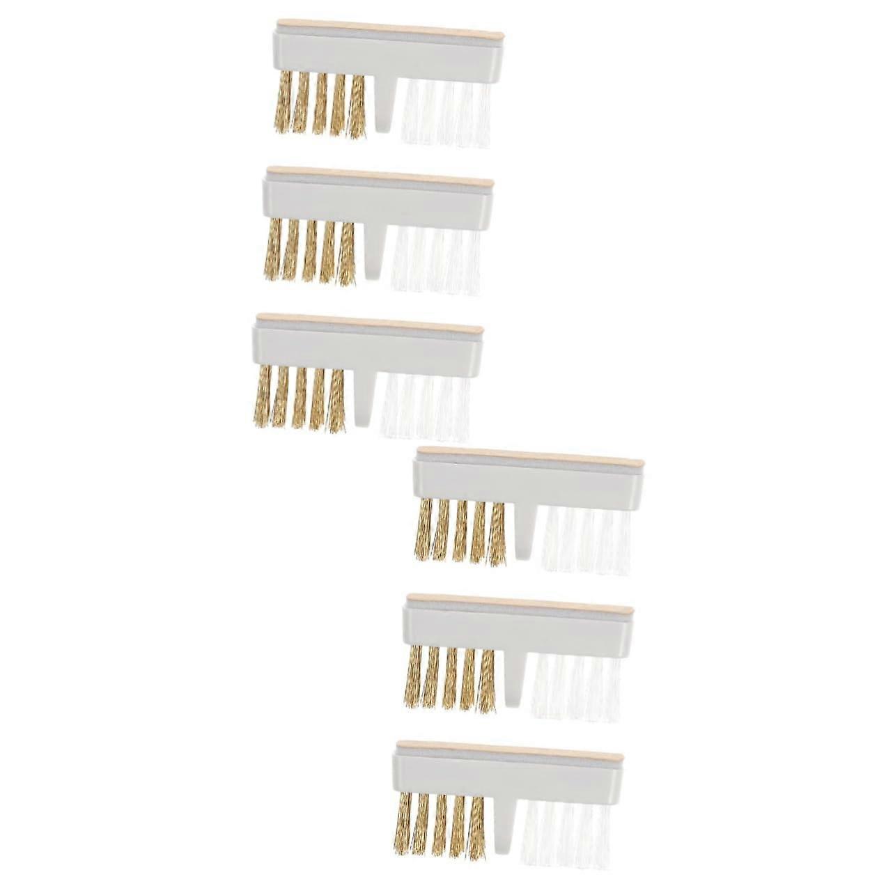 6pcs Nail Drill Cleaning Brush with Durable Copper Wire for Professional Manicure Tool Maintenance
