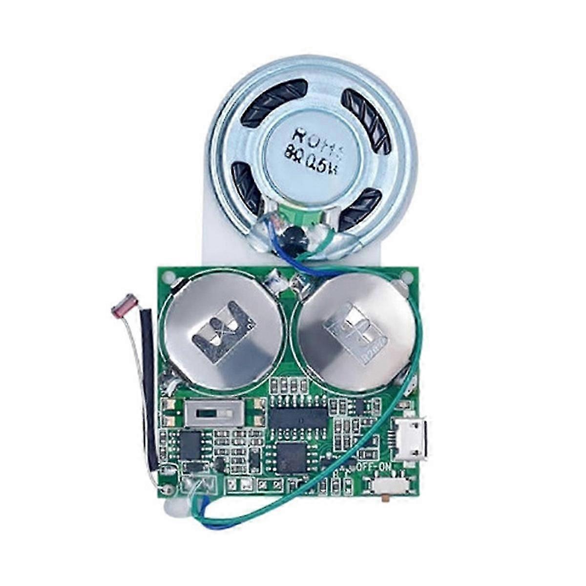 DIY Light Sensor Sound Module, Micro-USB Recordable Sound Chip 8M Memory Speaker Talking Programmab