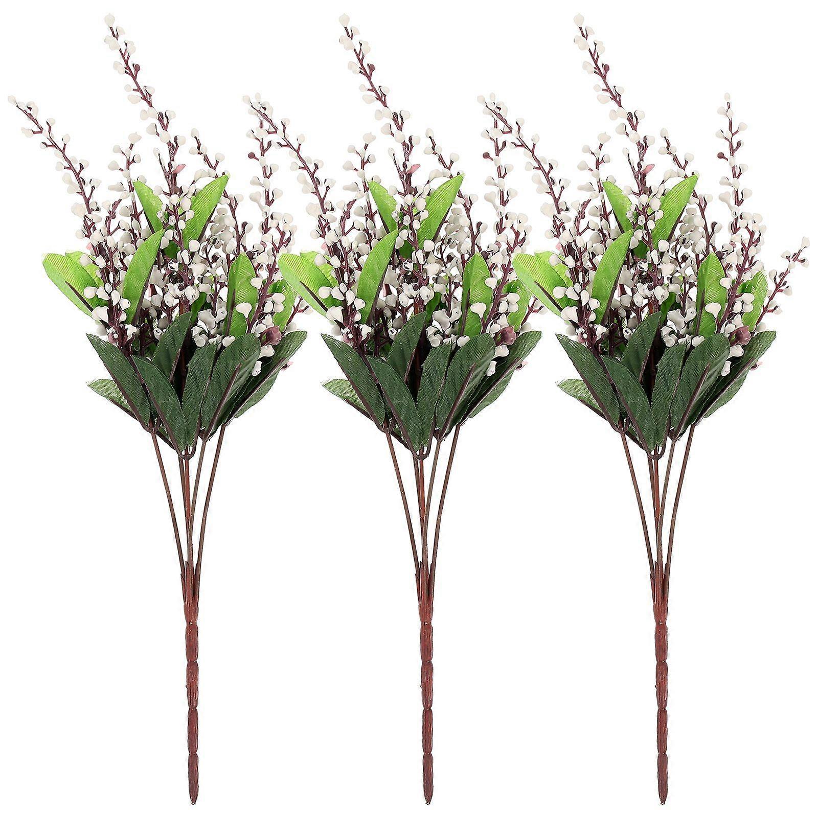 3Pcs Creative Simulation Plant Artificial Plant Decors for Wedding Party