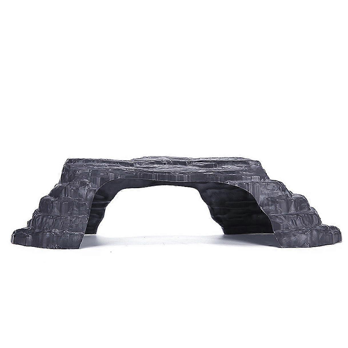 Turtle Basking Platform with Wide Surface and Ramp, Resin Aquarium Turtle Hideout Ornament