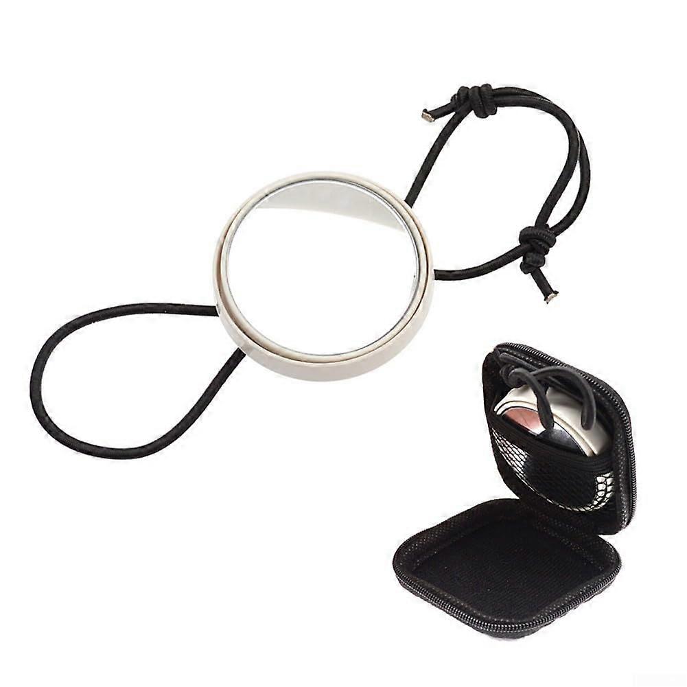 Scuba Diving Wrist Mirror with WideAngle View, Adjustable Strap, Waterproof for Snorkeling White