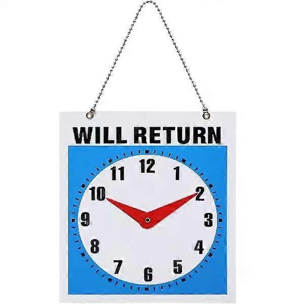 Open Closed Sign with Clock, DualSided Business Hours Display, Adjustable Will  Time