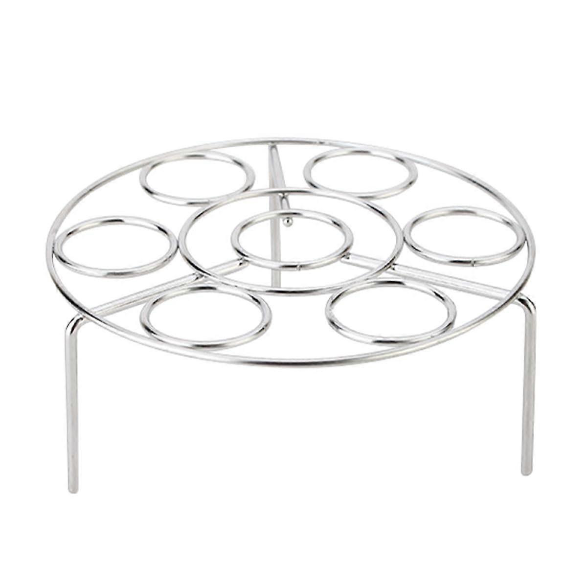 Stainless Steel Steaming Rack Heat Resistant Egg Steamer Stand with  Foot Base for Kitchen Cooking