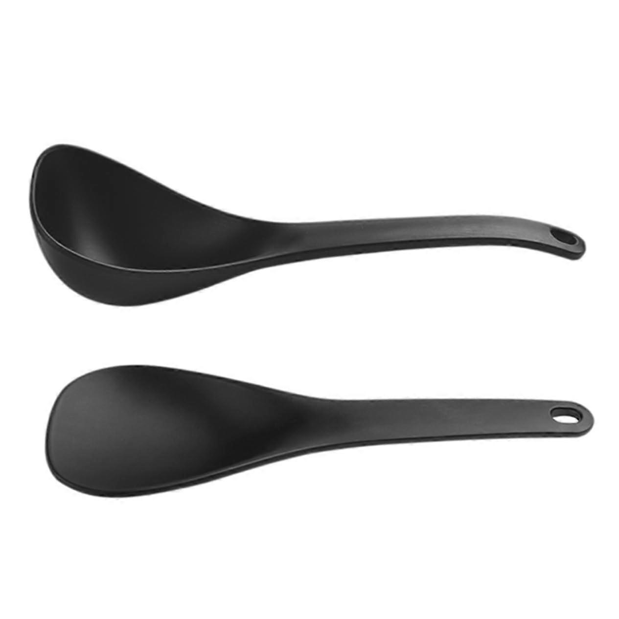 Kitchen Cooking Spoons Set with Long Handle NonStick Rice Paddle and Scratch Resistant Ladle