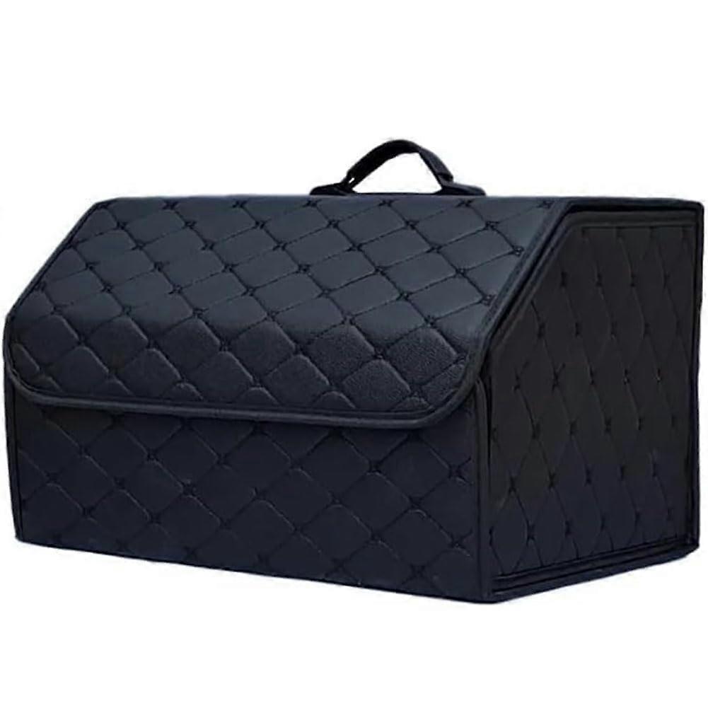 Car Trunk Organizer PU Leather Waterproof Foldable Large Capacity for Volt 20102022 Black