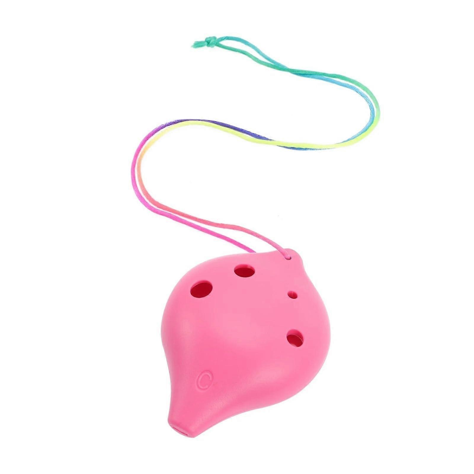 Plastic Ocarina 6 Hole Alto Mini for Beginners Durable Build Easy Learning Pink