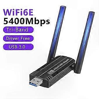 Adaptador USB 3.0 WiFi 6E de 5400 Mbps para PC