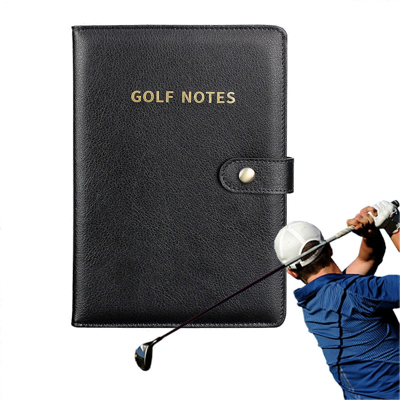 Golf Score Book PU Leather Holder for Precise Tracking TournamentReady Golf Scorecard Notebook