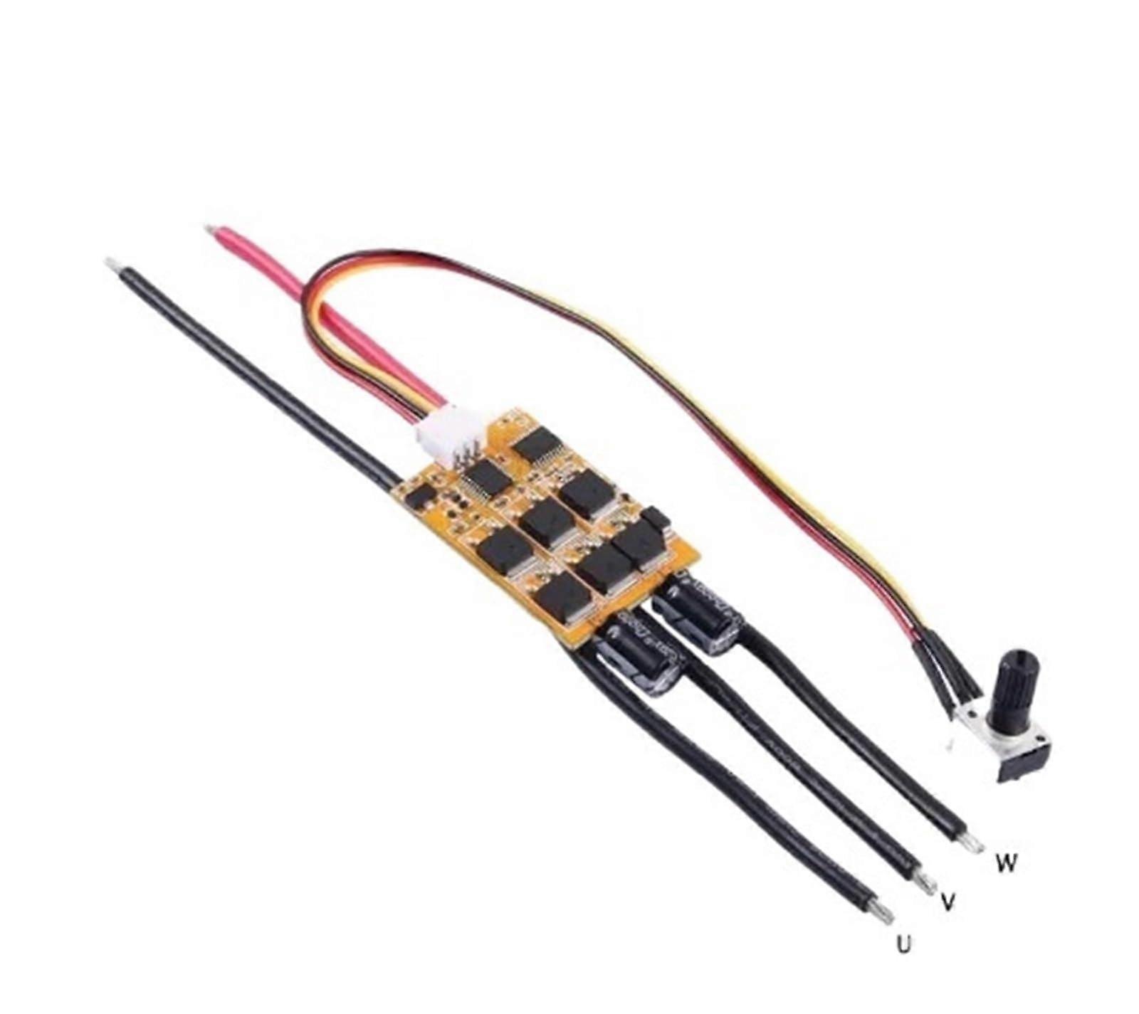 300W ThreePhase BLDC Motor Controller, Hall Sensorless PWM Driver with Adjustable Speed Potentiometer, PLC Compatible