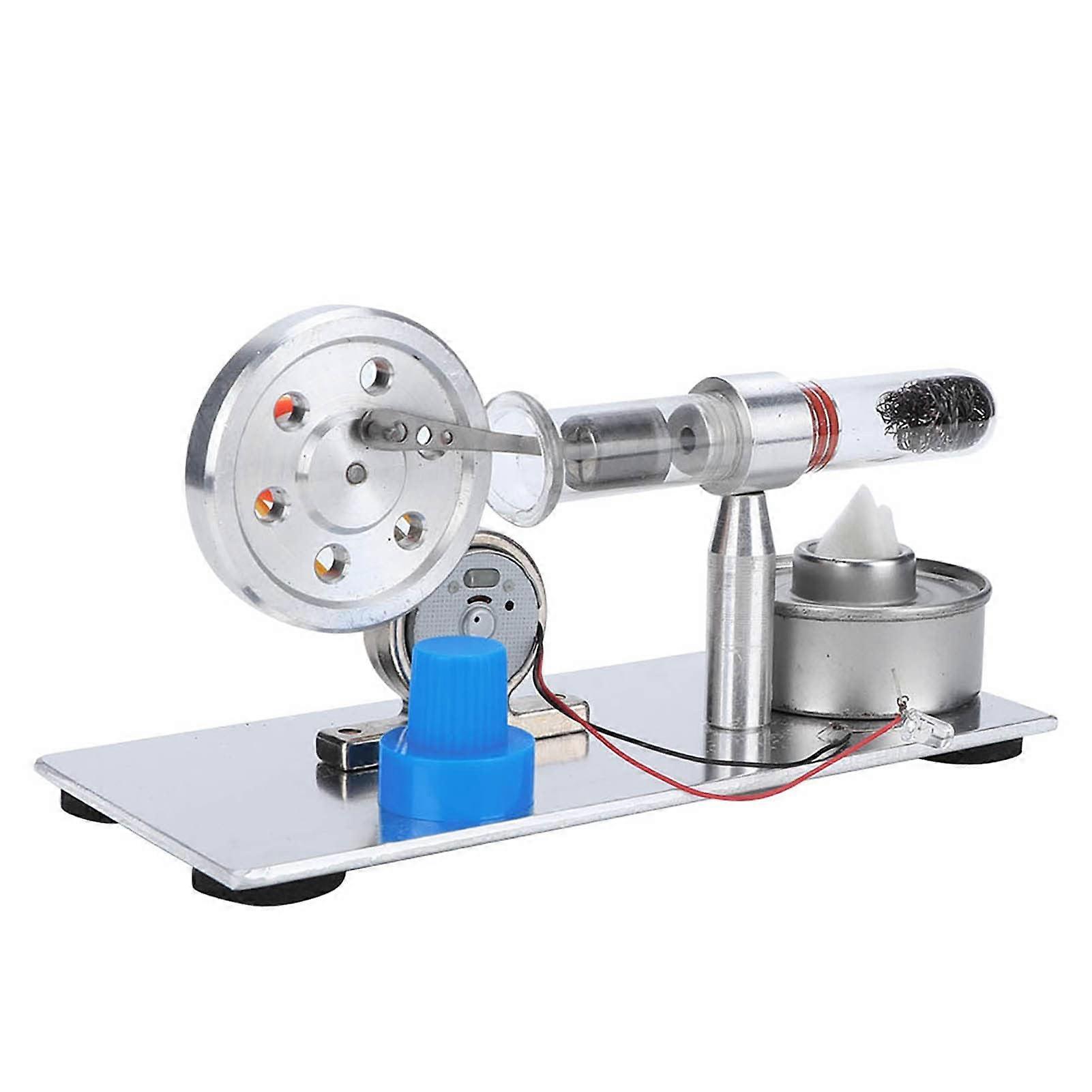 Stirling Engine Model Single Cylinder Stainless Steel Ready to Use for Classroom and Science Projects