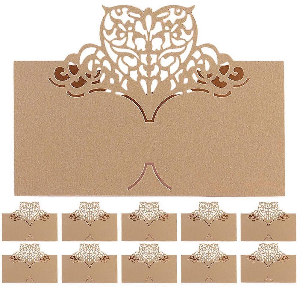 Multi-Function Wedding Table Cards Golden for Decor 25Pcs Place Cards