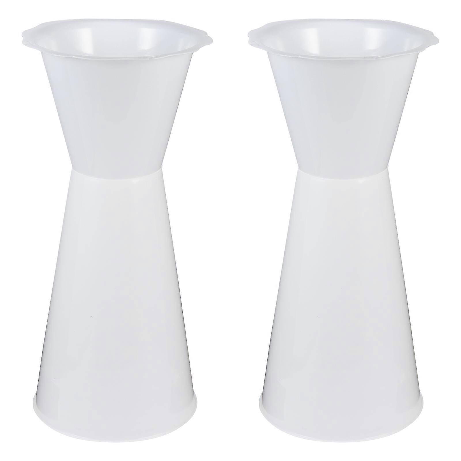 Plastic Flower Container Arrow Holder for Decoration 3Pcs White