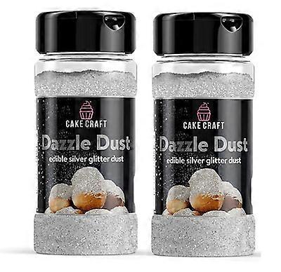 Cake Craft Dazzle Dust Silver 2 Pack
