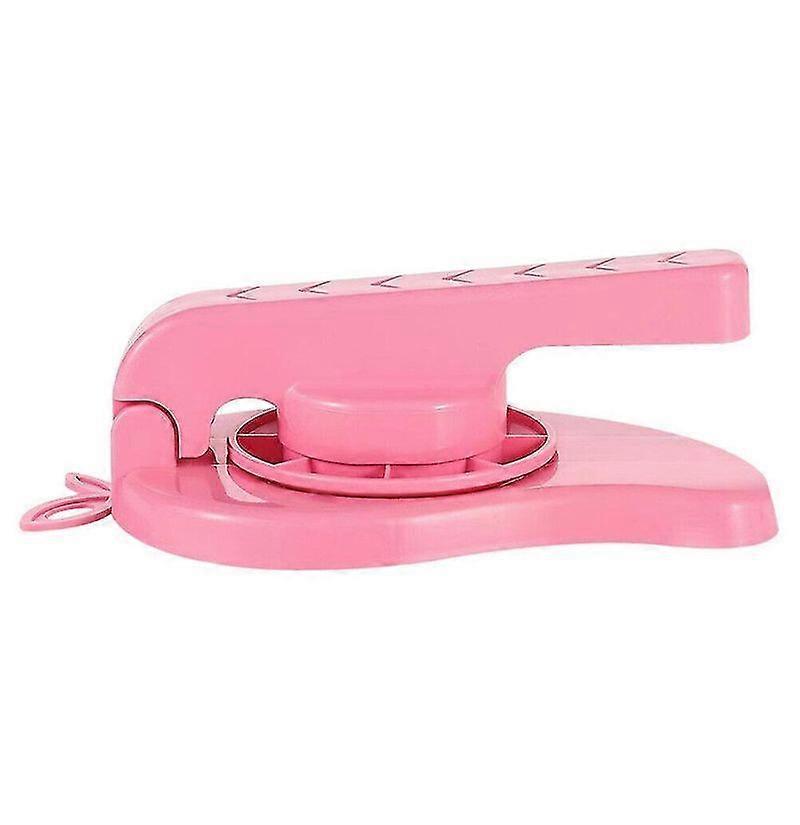 Kitchen Plastic Dumpling Pressing Tool Dumpling Skin Presser(pink)(1pcs)