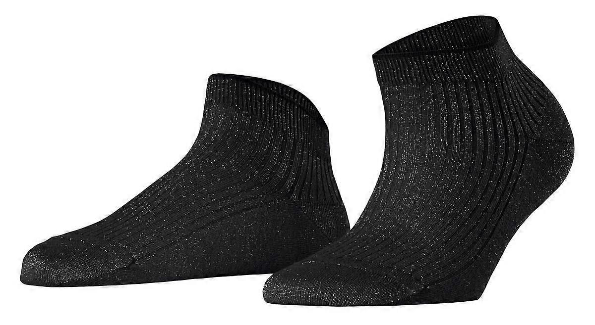 Falke Shiny Rib Sneaker Socks - Black