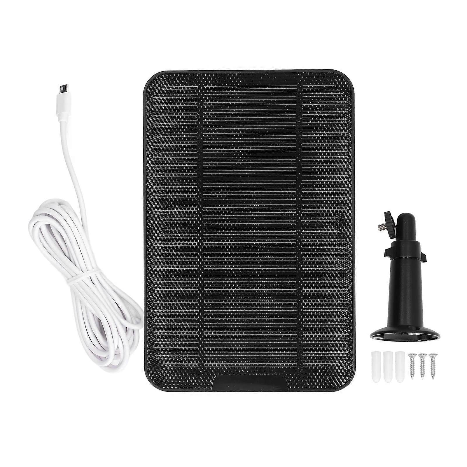 Outdoor Solar Panel 4W 6V with USB Output, IP65 Waterproof, Adjustable Bracket for Security Camera