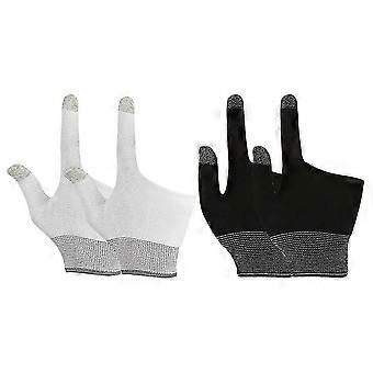 2 Pairs of Comfortable Gaming Touchscreen Finger Gloves for Gamers