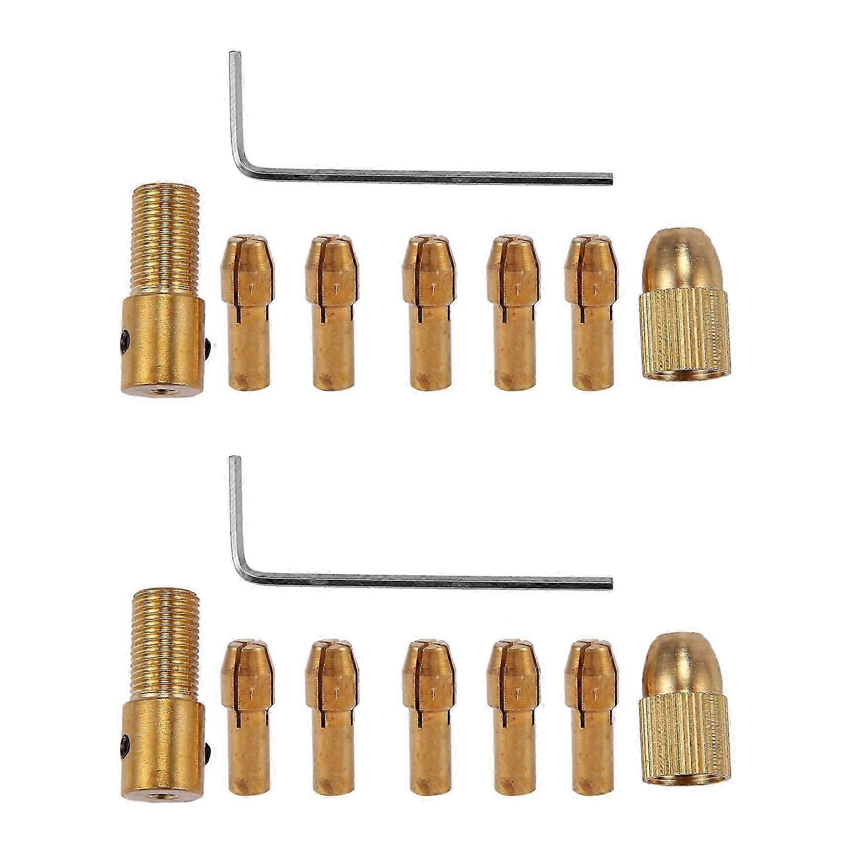 16Pcs 0.5-3mm Small Electric Drill Bit Collet Mini Twist Chuck Tool Kit