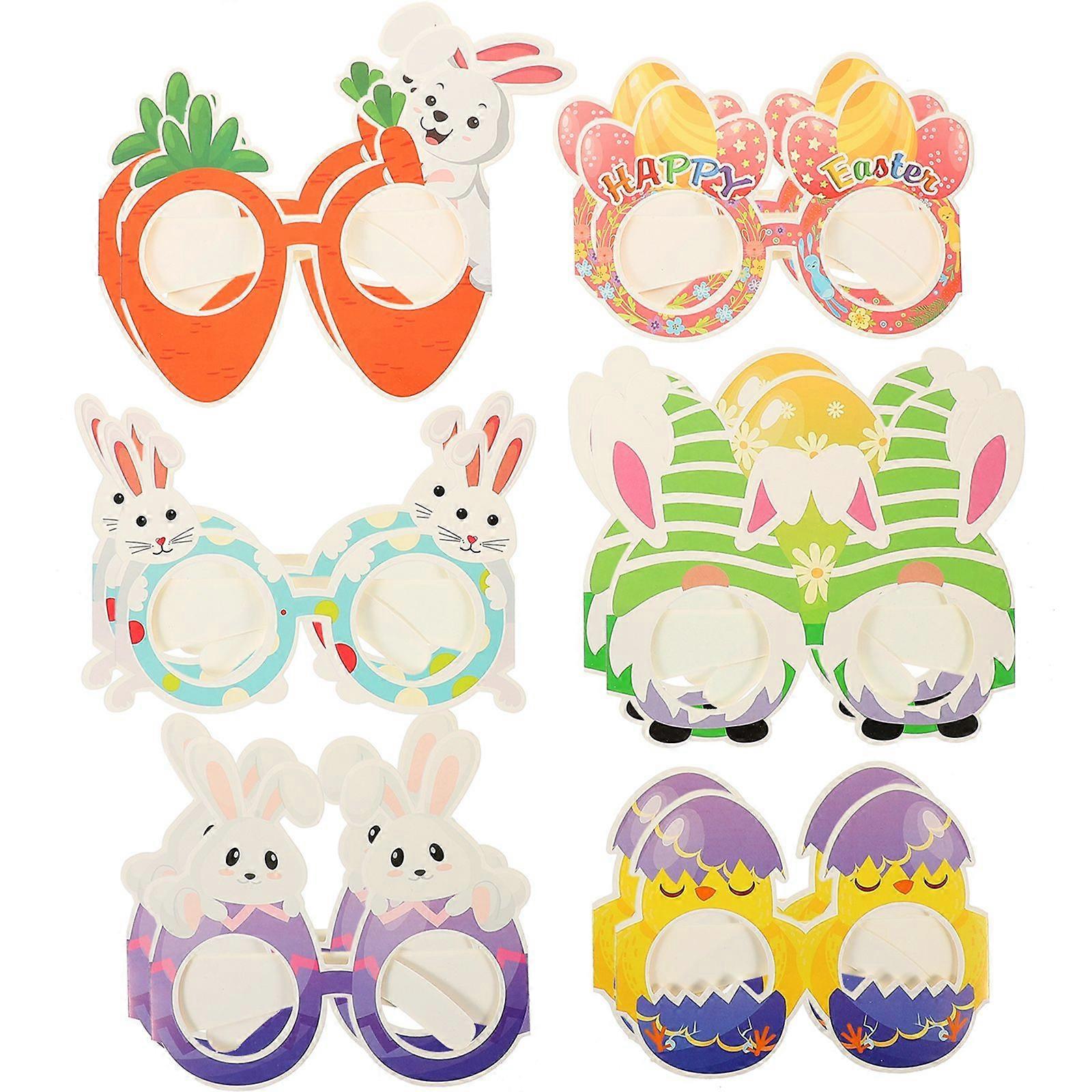 12pcs Easter Themed Glasses Easter Party Decorative Eyewear Easter Sunglasses