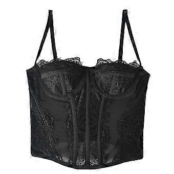 Kreativ damemodel med blondeformende camisole-top, ærmeløs camisole, shapewear til mode- og komfortsøgende personer