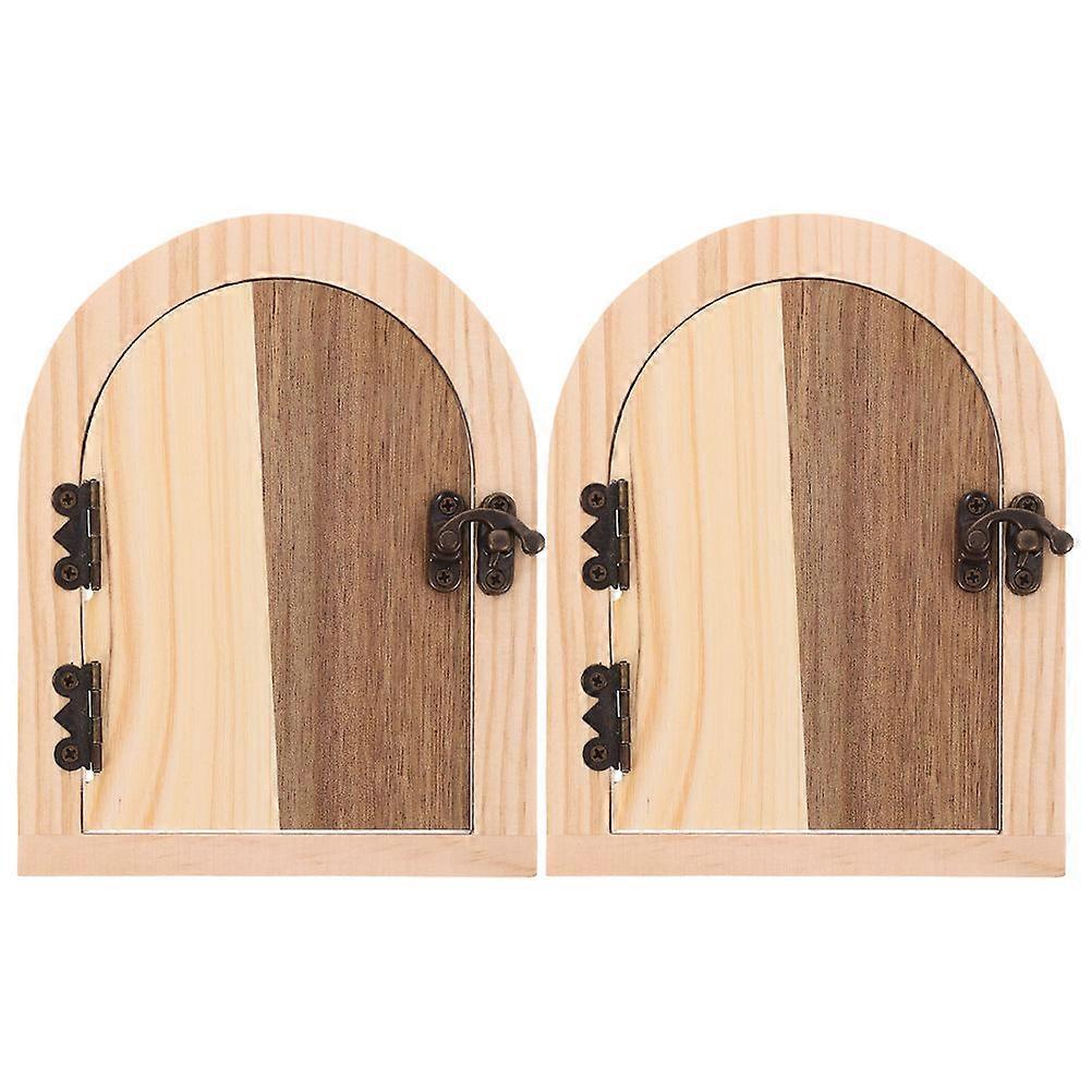 Khaki Wooden Switch Panel Frames for Socket Protection 2Pcs Set