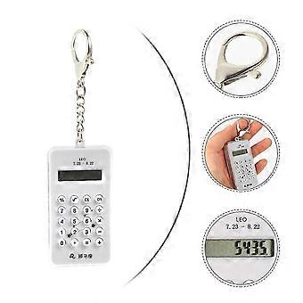 Calculator Bag Charm Key Chain Calculator Portable Hanging Calculator Men Women Children 1Set