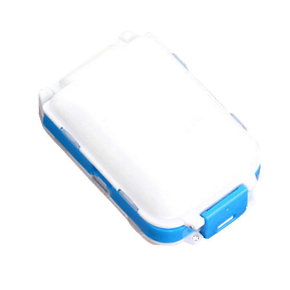 Pilulier portable double couche à 8 compartiments, blanc