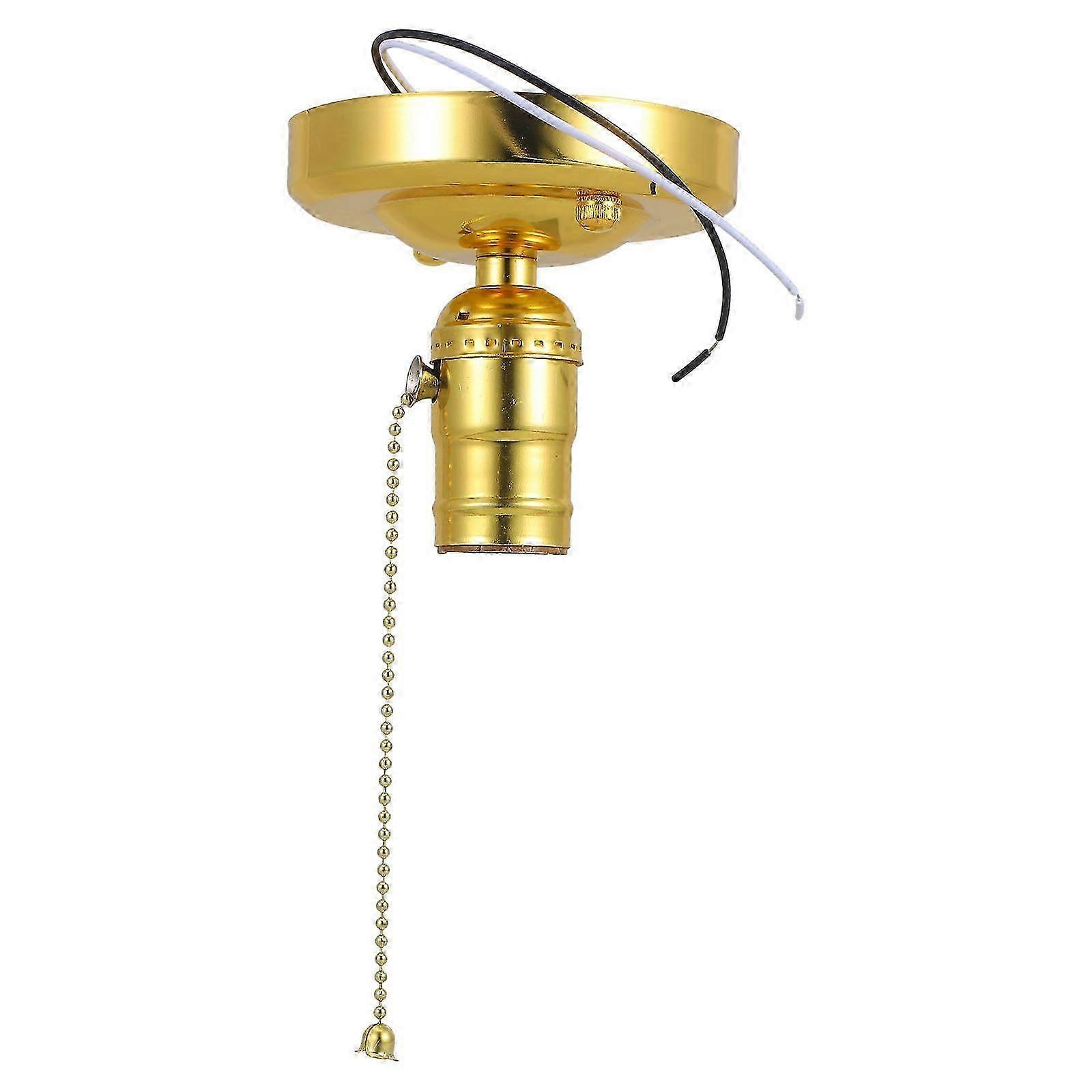 1Set Vintage Light Holder with Pull Chain DIY E27 Light Socket Light Accessory