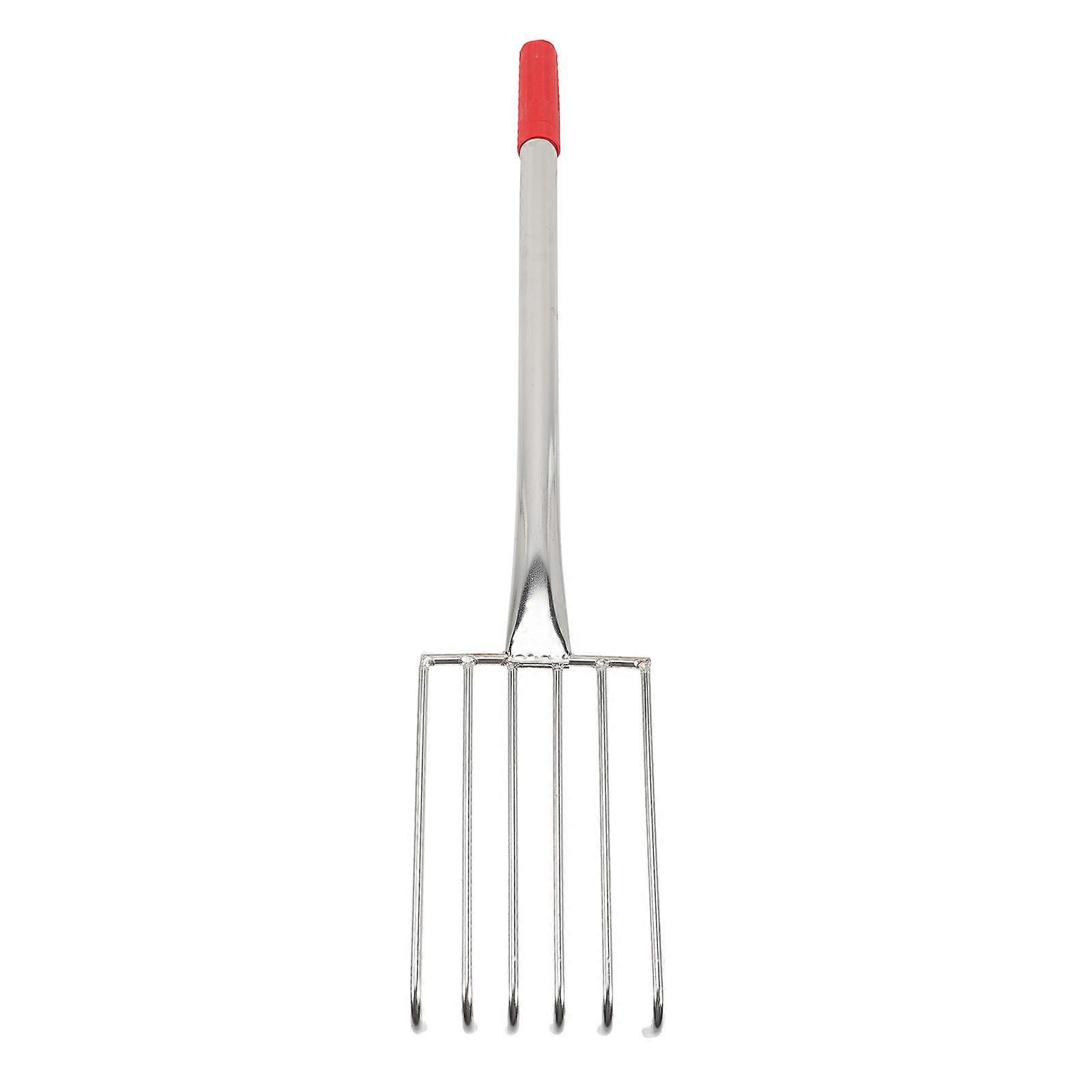 rustfritt stål Rake Leaf Rake Blader Rake Hage Lawn Yard Rake Beach Graving Rake