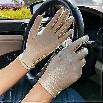 Woman Gloves For Summer Sunscreen Driving Gloves Female Thin Cotton Sweet Solid Color Non-Slip Touchscreen Breathable