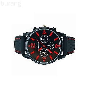 Relógio esportivo masculino de quartzo, relógio masculino retrô, relógio de pulso analógico, relógio de corrida com pulseira de couro