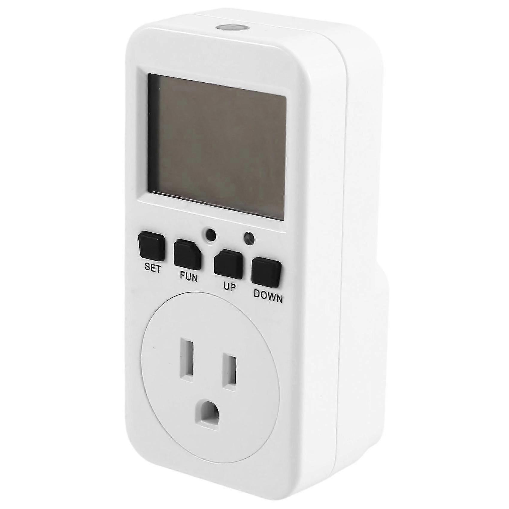 Electronic Digital Timer Switch US Plug Kitchen Timer Outlet 110V Programmable Timing Socket with LCD Display