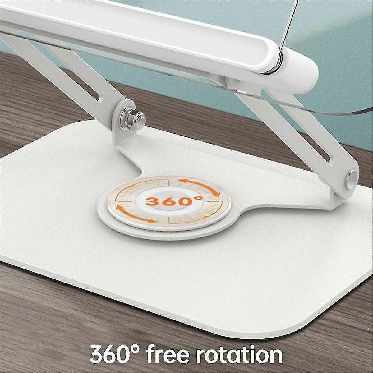 360 Rotating Desktop Book Stand with Transparent Panel Page Clips