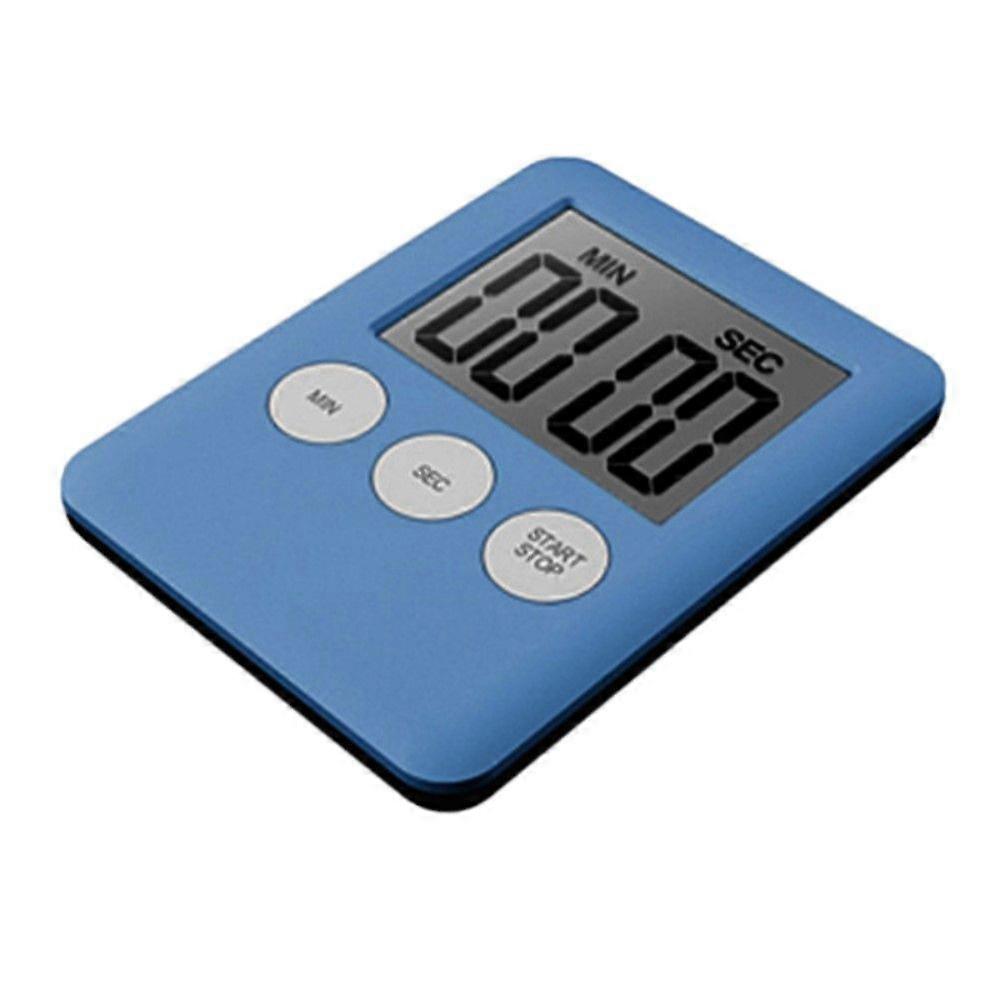 Thin kitchen timer timer large screen digital magnetic countdown - dark blue p [MI]