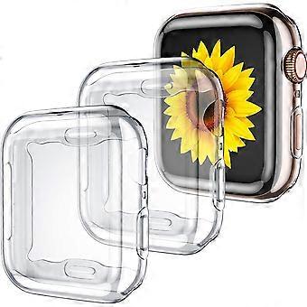 för Apple Watch Case 44mm Series 6 Series 5 med Skärmskydd, 3-pack Mjukt Transparent TPU All-Around Skyddsfodral för iWatch Series 5 44mm (3 