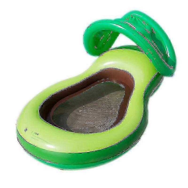 Inflatable avocado pool floatation toy with ball