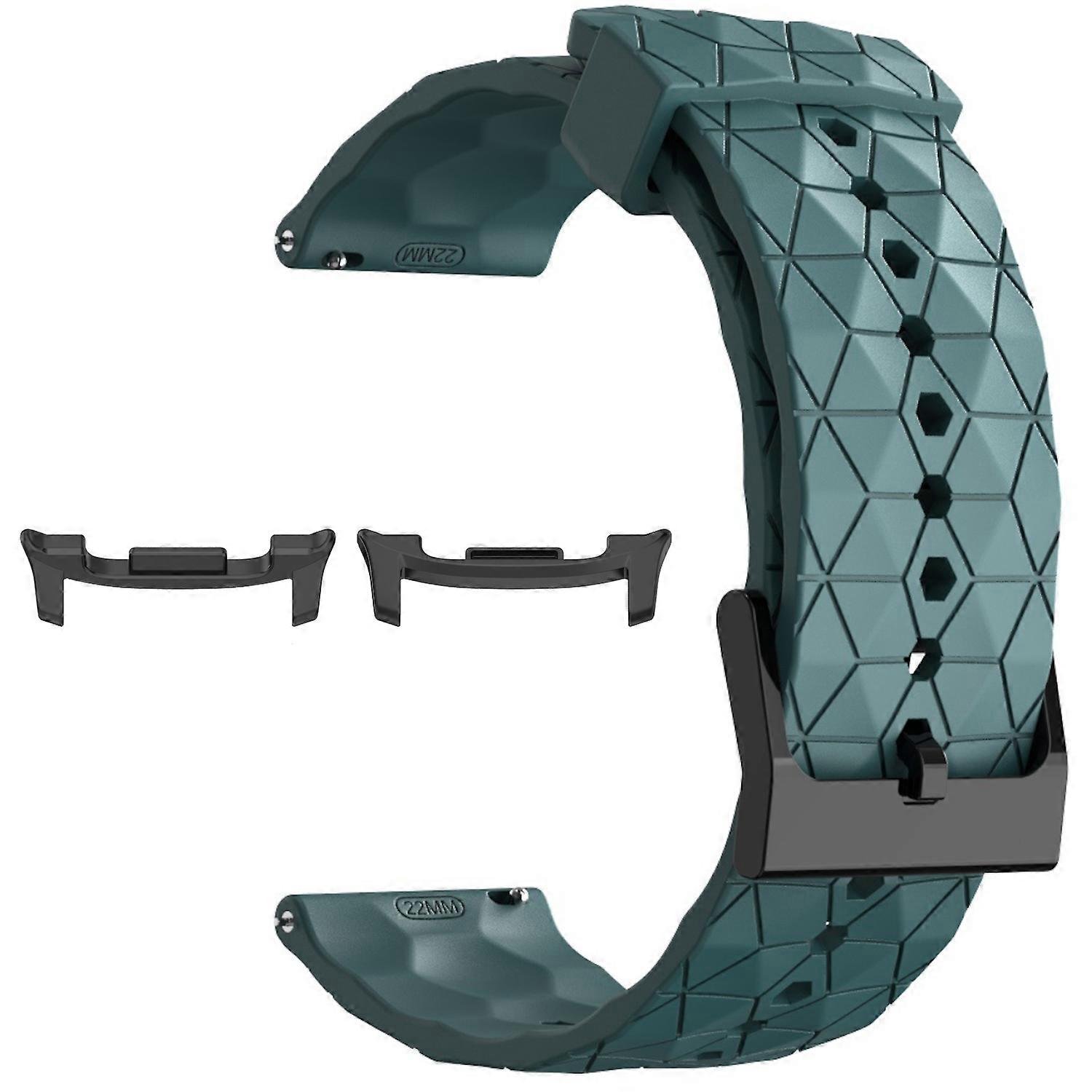 For Samsung Galaxy Watch 8 / 8 Classic / Ultra 2 Silicone Football Design Replacement Arm Band Turquoise