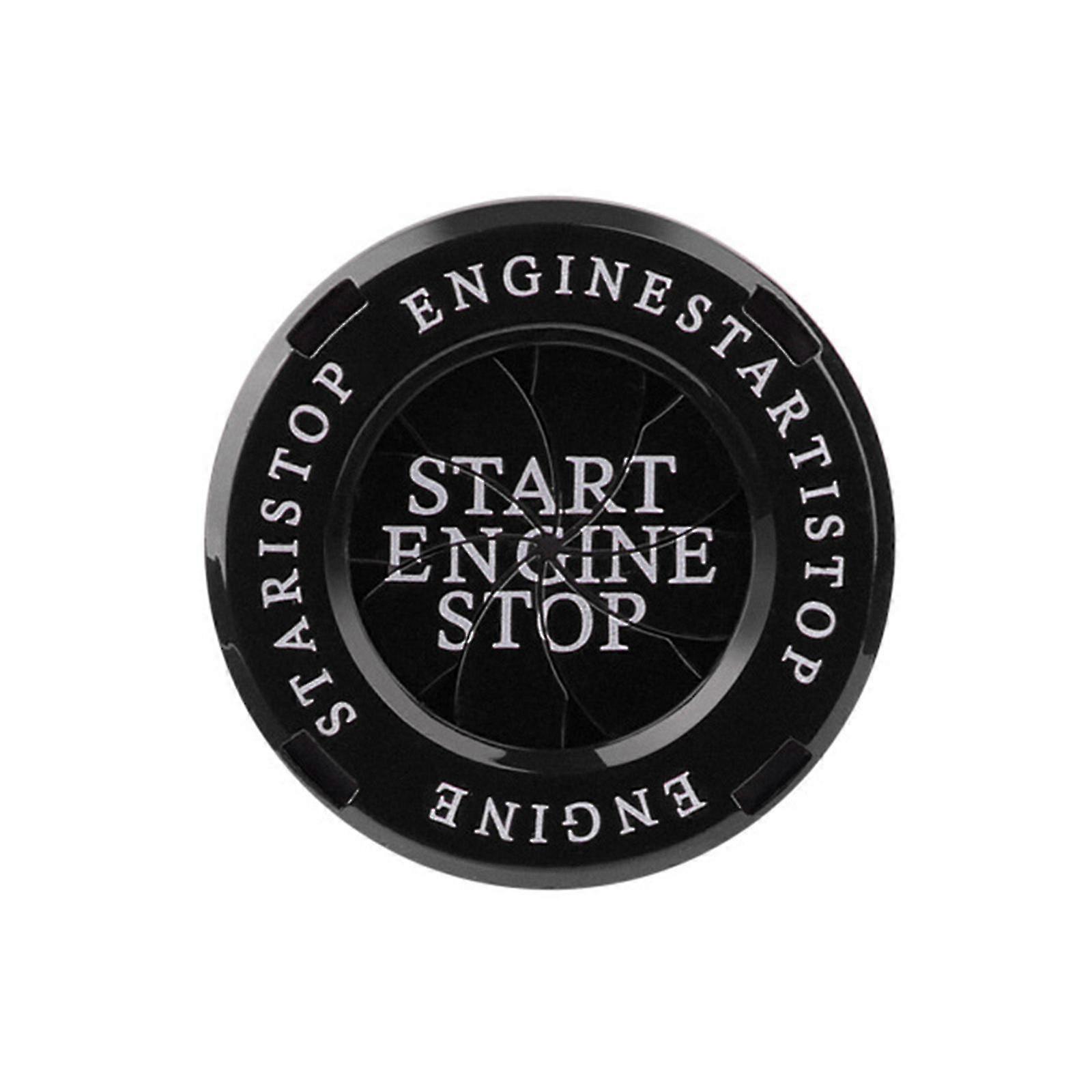 Car keyless start button cover, engine start button cover, ignition rotation protector, classic black
