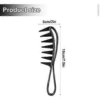 2Pcs Pente de Dente Largo, Comos de Dentes Grandes Pente de Enrolamento de Dentes de Dente Largo Pente De Tubarão Dentes Ferramenta de Penteado para Cabelos Encaracolados Ondulados Ondulados, Perucas de Cabelo Grosso Ondulado Pente Barbeiro, Mulheres Me