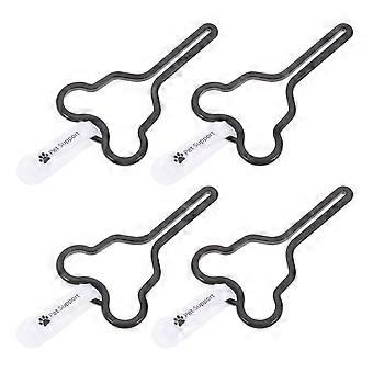 Poop Bag Holder Dog Garbage Bag Fixing Clips for 4Pcs Durable Black Clips