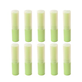 Lipstick Tube Green Empty Containers for Storage 10Pcs Plastic Tubes