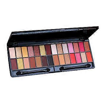 Paleta de Sombras com 28 Cores - Fórmula à Prova d'Água de Longa Duração com Espelho para Viagem e Maquiagem