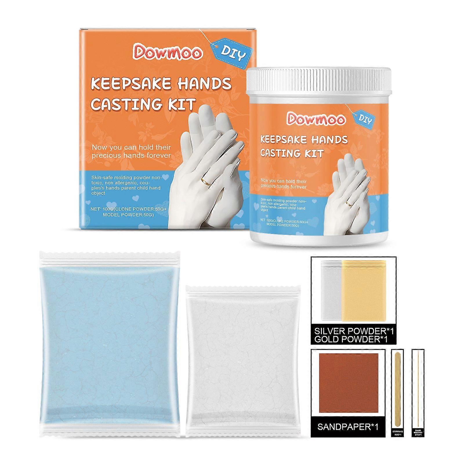 3D Hand Casting Kit Plaster Mold Powder Set for Making Realistic Hand Keepsake Models