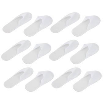 20 pares de pantuflas desechables para interiores, color blanco, ideales para invitados.